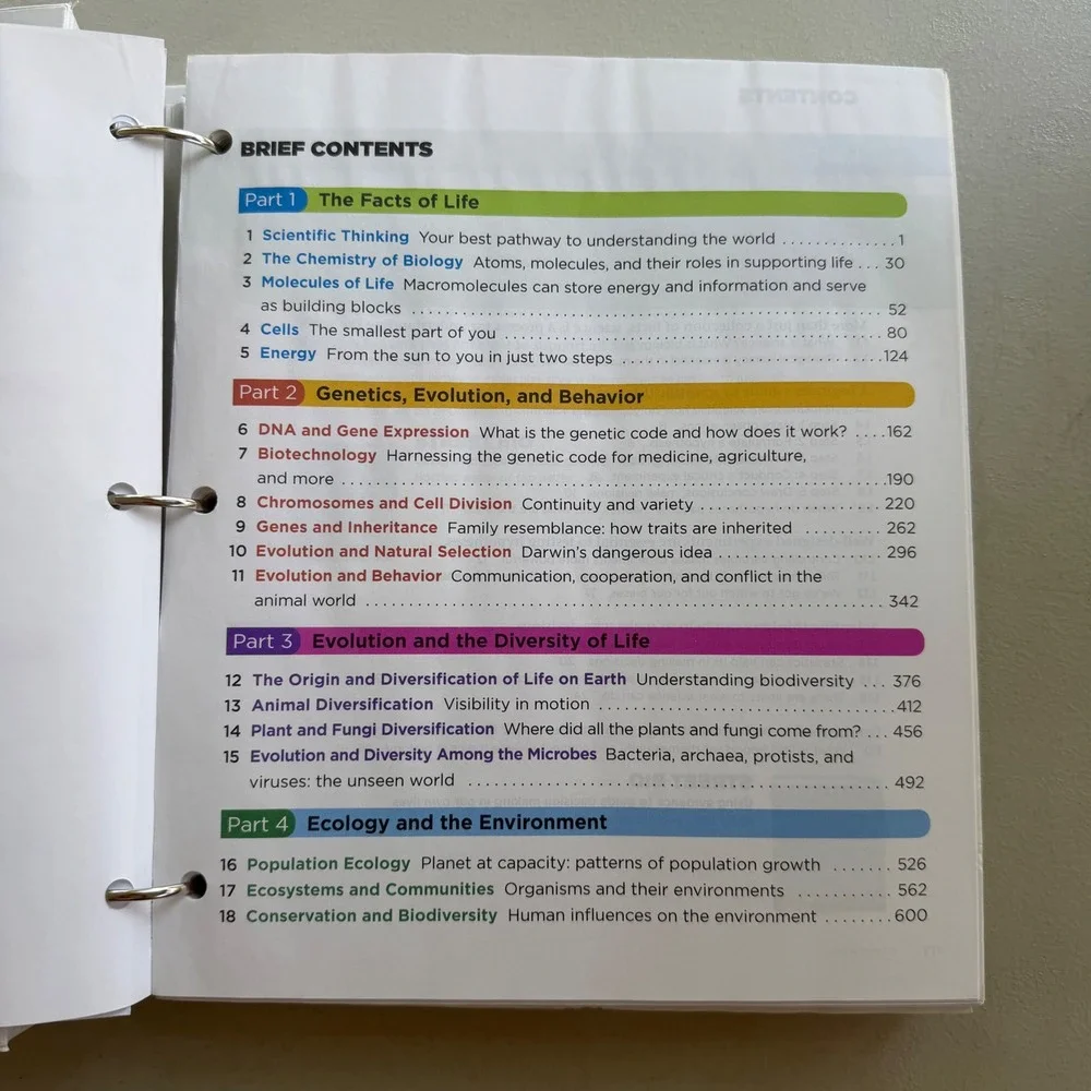 What Is Life? A Guide to Biology Jay Phelan 4th Edit. Loose Leaf Textbook Binder